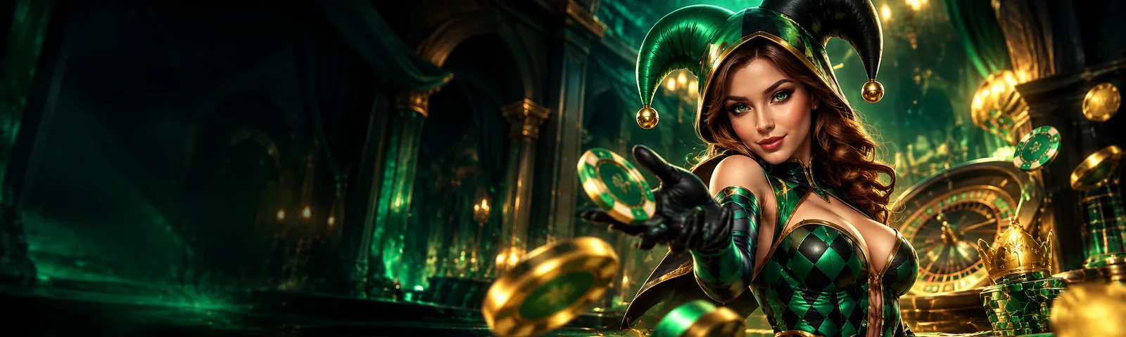 Jokabet Casino UK — live dealer at the roulette table with gold chips